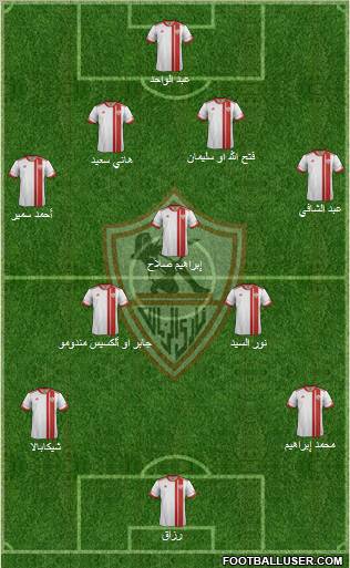 Zamalek Sporting Club Formation 2012