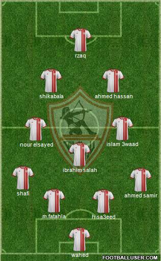 Zamalek Sporting Club Formation 2012