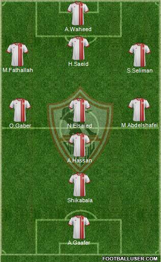 Zamalek Sporting Club Formation 2012