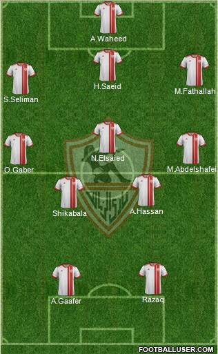 Zamalek Sporting Club Formation 2012