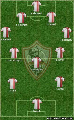 Zamalek Sporting Club Formation 2012