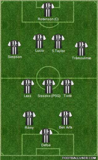 Newcastle United Formation 2012