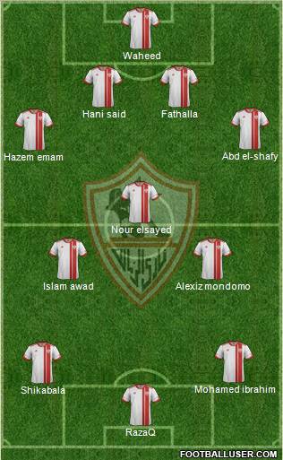 Zamalek Sporting Club Formation 2012