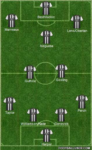 Newcastle United Formation 2012