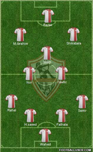 Zamalek Sporting Club Formation 2012