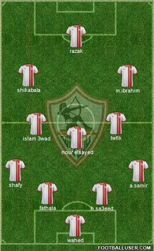 Zamalek Sporting Club Formation 2012