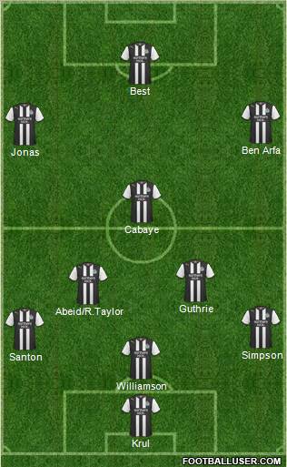 Newcastle United Formation 2012