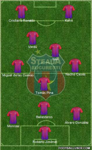 FC Steaua Bucharest Formation 2012