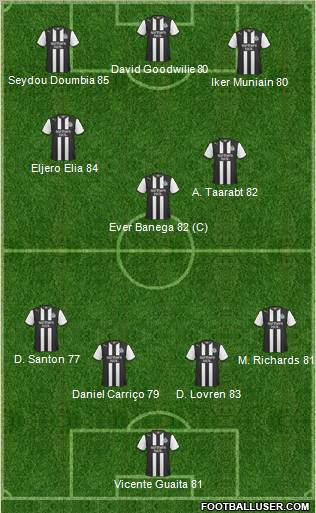 Newcastle United Formation 2012