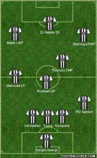 Newcastle United Formation 2012