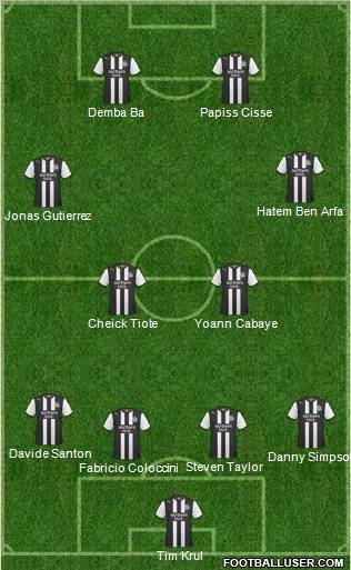 Newcastle United Formation 2012