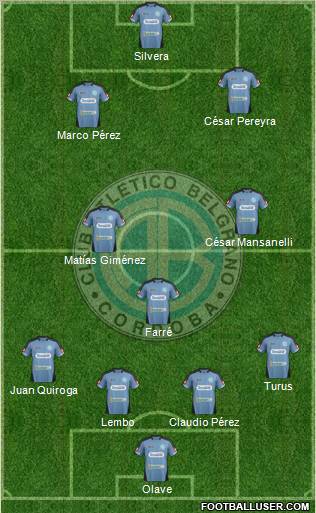 Belgrano de Córdoba Formation 2012