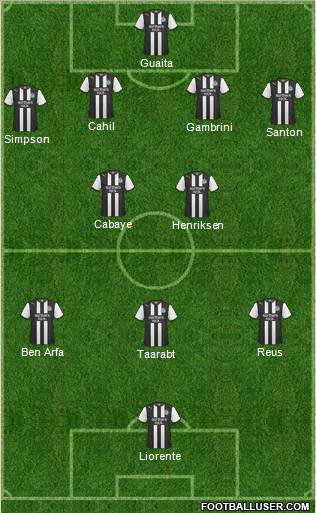 Newcastle United Formation 2012