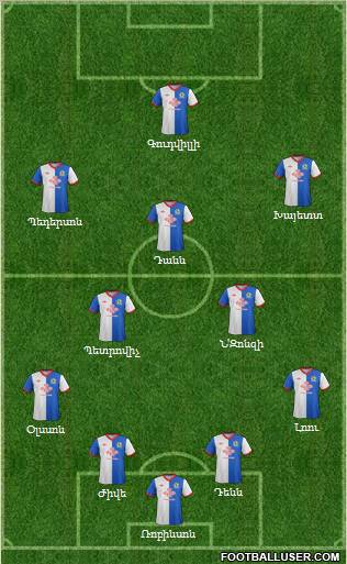 Blackburn Rovers Formation 2012