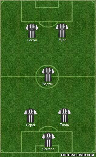 Newcastle United Formation 2012