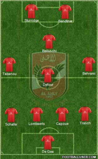 Al-Ahly Sporting Club Formation 2012