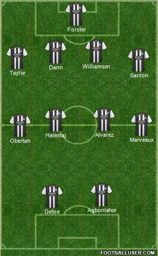 Newcastle United Formation 2012