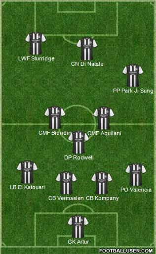 Newcastle United Formation 2012