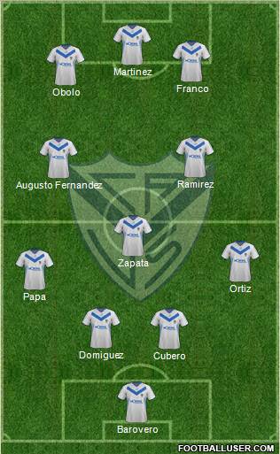 Vélez Sarsfield Formation 2012