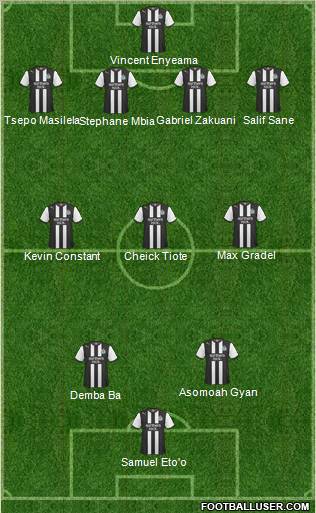 Newcastle United Formation 2012