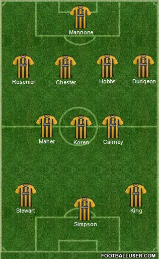 Hull City Formation 2012