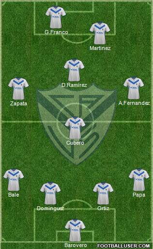 Vélez Sarsfield Formation 2012