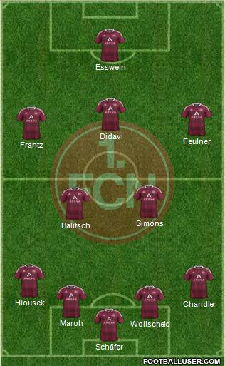 1.FC Nürnberg Formation 2012