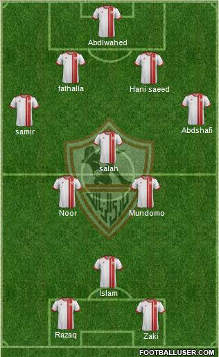 Zamalek Sporting Club Formation 2012