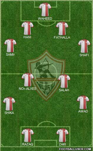 Zamalek Sporting Club Formation 2012