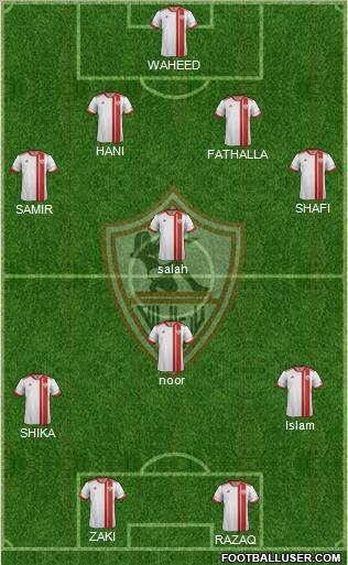 Zamalek Sporting Club Formation 2012