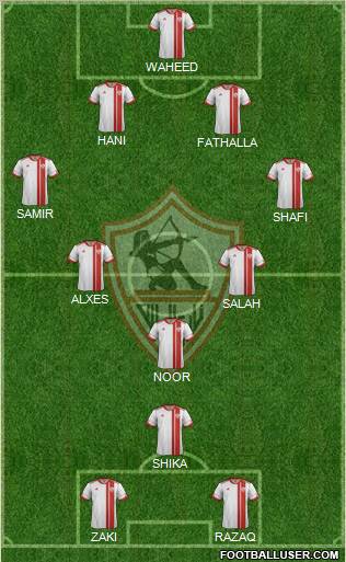 Zamalek Sporting Club Formation 2012