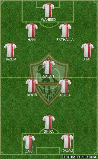 Zamalek Sporting Club Formation 2012