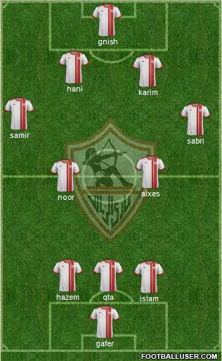 Zamalek Sporting Club Formation 2012