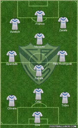 Vélez Sarsfield Formation 2012