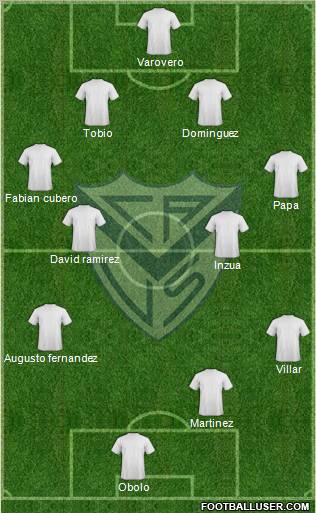 Vélez Sarsfield Formation 2012