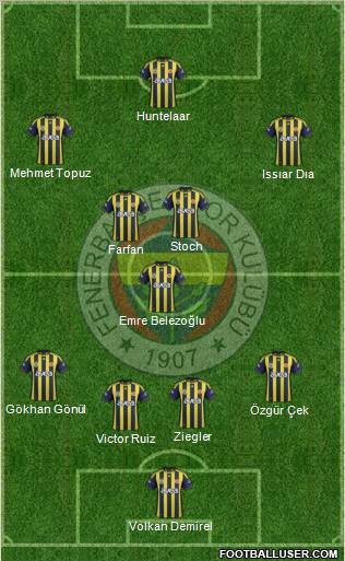 Fenerbahçe SK Formation 2012