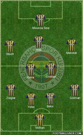 Fenerbahçe SK Formation 2012