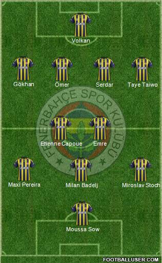 Fenerbahçe SK Formation 2012