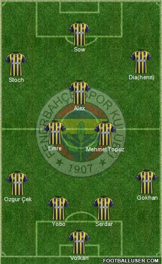 Fenerbahçe SK Formation 2012