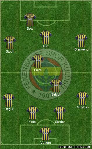 Fenerbahçe SK Formation 2012