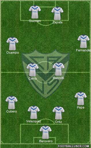 Vélez Sarsfield Formation 2012