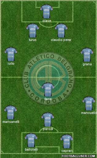 Belgrano de Córdoba Formation 2012