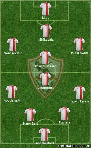 Zamalek Sporting Club Formation 2012