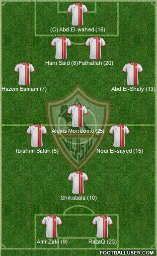 Zamalek Sporting Club Formation 2012