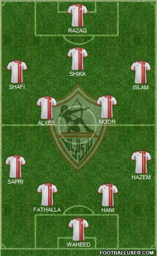 Zamalek Sporting Club Formation 2012