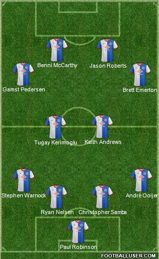 Blackburn Rovers Formation 2012