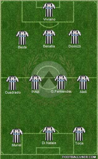 Udinese Formation 2012