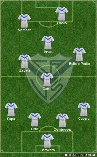 Vélez Sarsfield Formation 2012