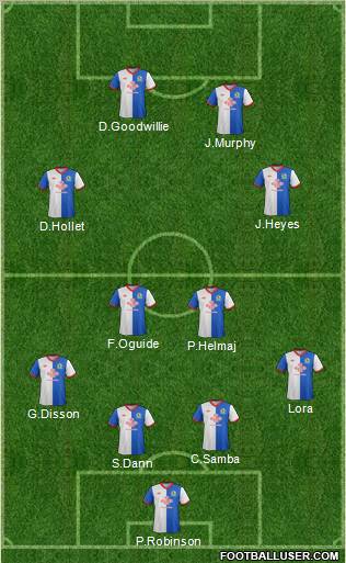 Blackburn Rovers Formation 2012