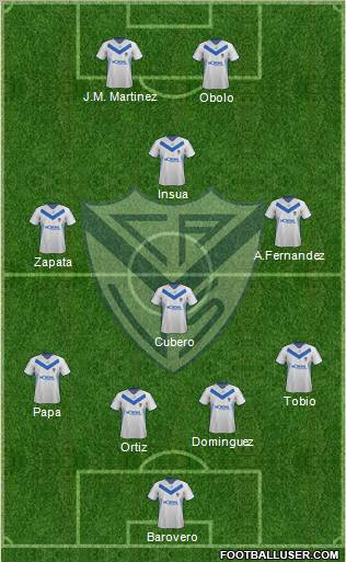 Vélez Sarsfield Formation 2012